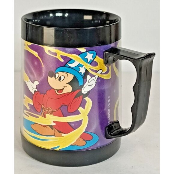 Vintage 1980's RARE Disney Mickey's Magic Potion Black Plastic Handle Mug - Picture 6 of 9